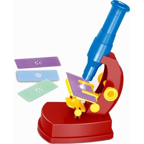 Small Microscope DIY Self-install Lighting (No Magnification) Teaching Science Cognition STEM Learning Educational Toys for Kids