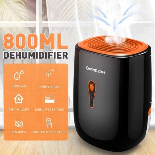 800ML 25W Low Noise Dehumidifier Mini Portable dryer Anti-Mildew Purification Portable Cleaning Device Air Dryer Moisture