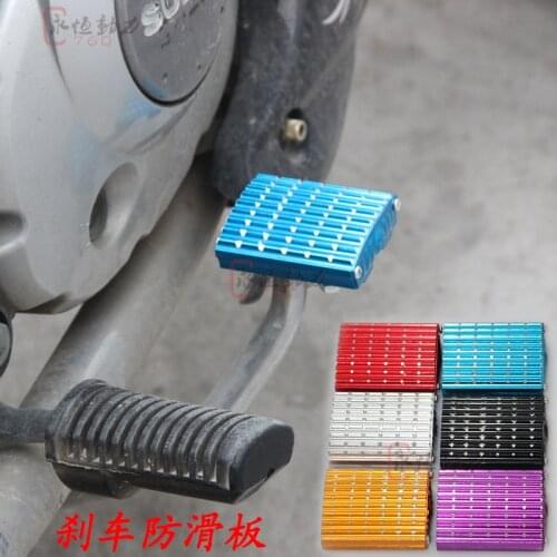 Motorcycle brake pedal refires ybr refires slip-resistant en150 plate aluminum alloy floor mat - 12,1 pieces/lot