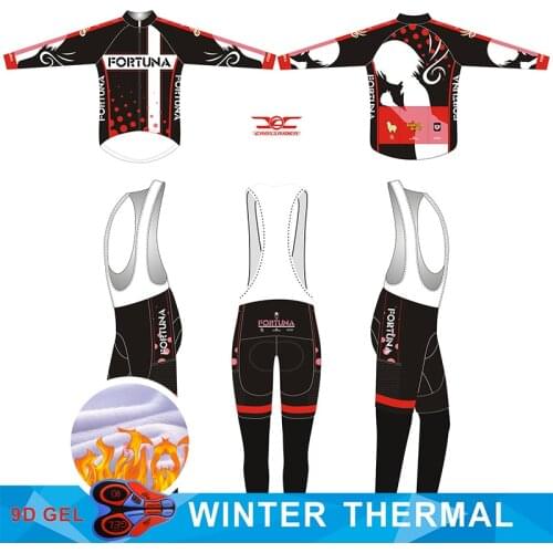 Crossrider 2021 Mens Fortuna Winter Thermal Fleece Cycling Clothing Set Bicycle Clothes MTB Bike Jersey Japan Long Racing Gear