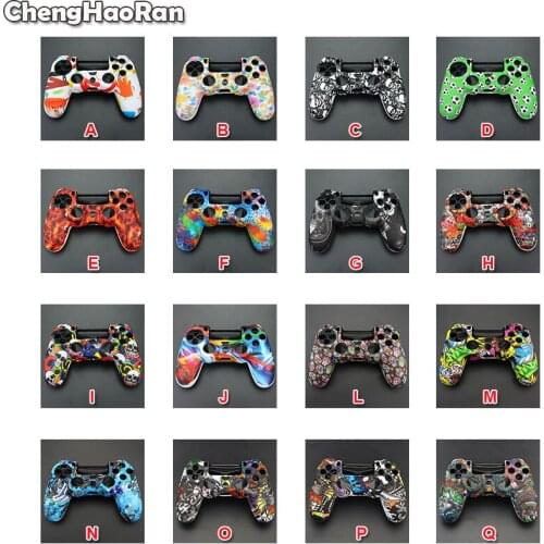 ChengHaoRan Soft Silicone Gel Rubber Case Cover For Sony Playstation 4 PS4 Controller Protection Case For PS4 Pro Slim Gamepad