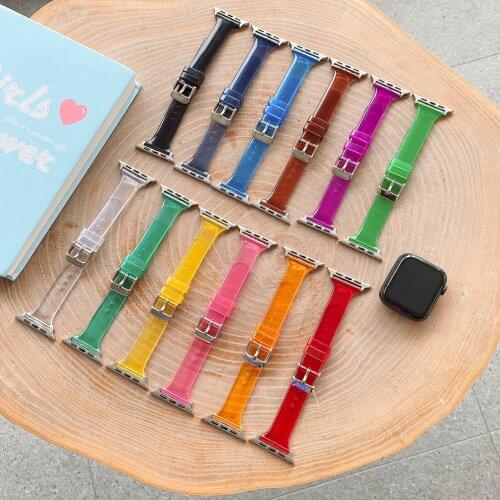 Newest Strap for Apple Watch Band Series 6 SE 5 4 321 Transparent for Iwatch Bracelet 38mm 40mm 42mm 44mm Watchband Accessories