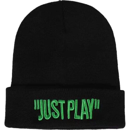 1 Pcs Hat Letter Embroidery Casual Beanies For Men Women Warm Knitted Winter Hats Fashion Solid Hip-hop Beanie Hats Unisex Caps