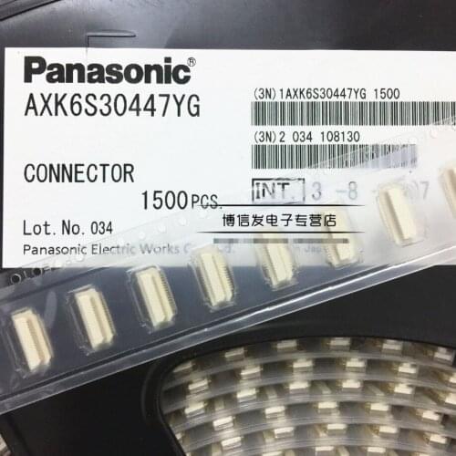 Original new 100% AXK6S30447YG spacing 0.5mm 30P male seat connector