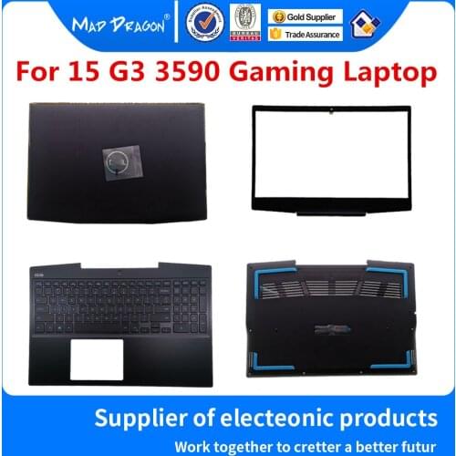 New original For Dell G3 15 3590 G3 3590 Laptop LCD Front Bezel Cover black B shell red LOGO 7MD2F 07MD2F Blue LOGO 9HCYM 09HCYM