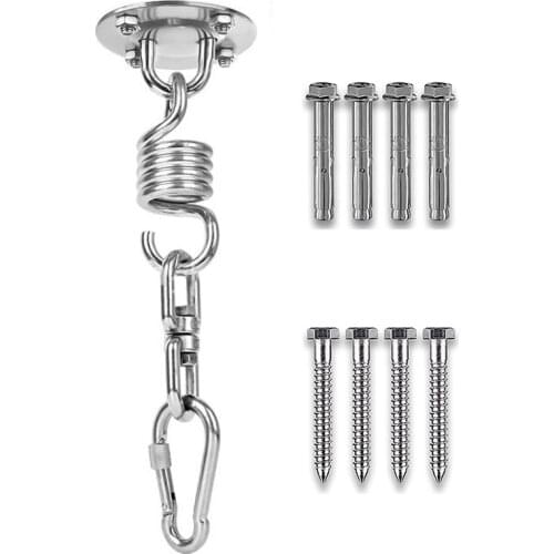 Ceiling & Wall Steel Mount Anchor + Bolts Ceiling Buckle Hook Fixed Disc for Training Yoga Hammock Suspension Straps