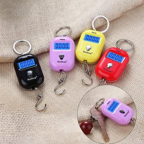 25kg x 10g Portable Hanging Scale Mini Digital Scale for Fishing Luggage Travel Weighting Keychain Electronic Scale with Hook