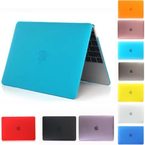 Crystal Matte Cover For Apple Macbook Air 11 12 13 Pro 13 15 Touch Bar Laptop Case Protective Shell For Mac 11.6 13.3 15.4