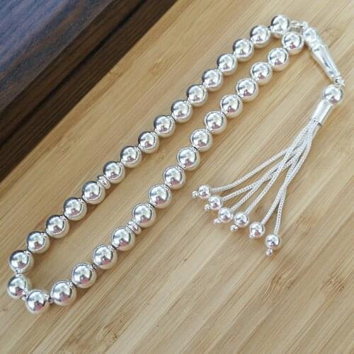 Globe Cut Silver Rosary Model 3