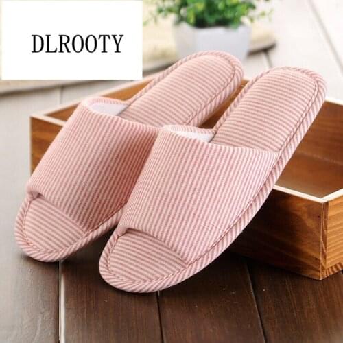 Women Slippers Indoor Flip Flops 2018 New Autumn Winter Striped Fashion Platform Silent Non-slip Shoes Woman Slides Flat Casual