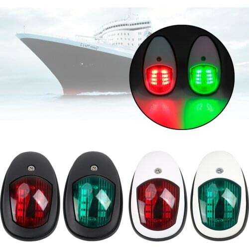 Signal Warning Lamp 2Pcs/Set LED Navigation Light For Marine Boat Yacht Truck Trailer Van Lorry Starboard Port Side Marker Light