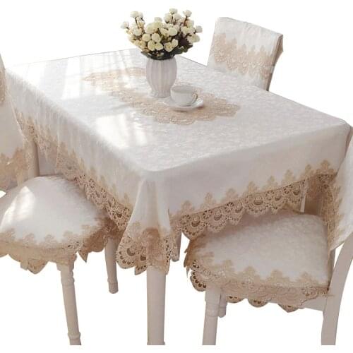 New European lace tablecloth rectangular round square coffee table cover home decor towel textile dining table runner cloth