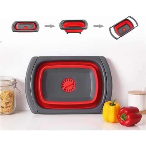 2 Pcs Collapsible Kitchen Colander Foldable Strainer Folding Drain Baskets With Extendable Handles 6-quart Capacity Wholesale