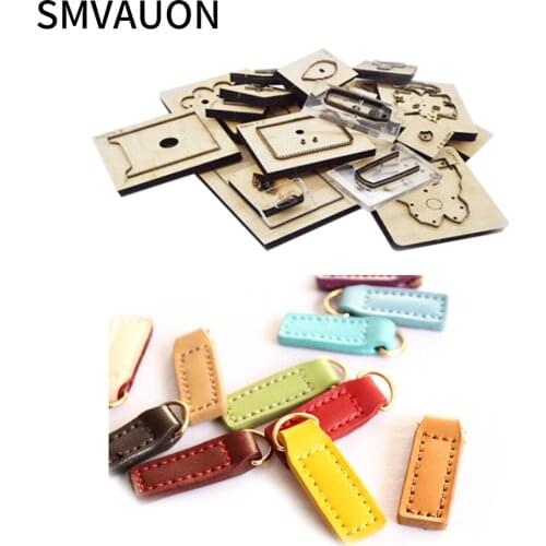 SMVAUON Diy Leather Zipper Handle Key Tag Zipper Tag Wallet Pull Ring Bag Pull Ring Suitable For Die Cutting Machine