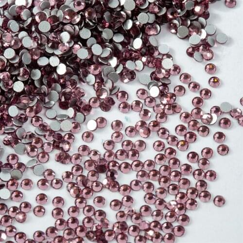 Стразы All Sizes Lt.amethyst 3D Nail Rhinestones Non HotFix Stones Flatback Glass Glitter For Decoration Nails Art 185