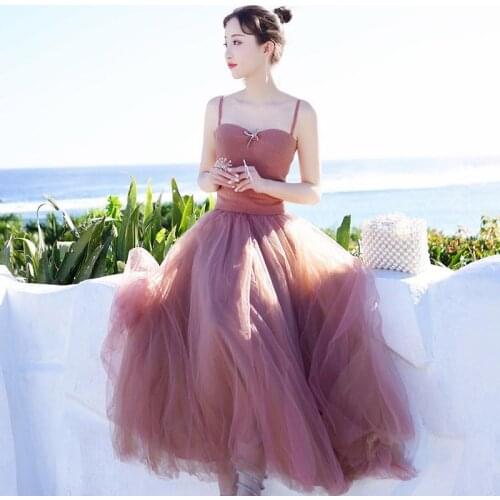 Boho Long Bodycon Dress Women Summer Vestidos Sundress Sexy Sleeveless Spaghetti Strap Beach Maxi Dresses Party Robe Femme Y875