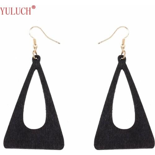 YULUCHSimple Hollow out Pendant Earrings for Girls Oval Hole Accessories Elegant Woman Jewelry Daily Gift M0033