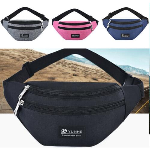 4 Colors Men Women Fanny Pack Oxford Waterproof Pouch Belt Waist Bum Bag Waist Phone Pocket Mini Lightweight Sport Running Bag