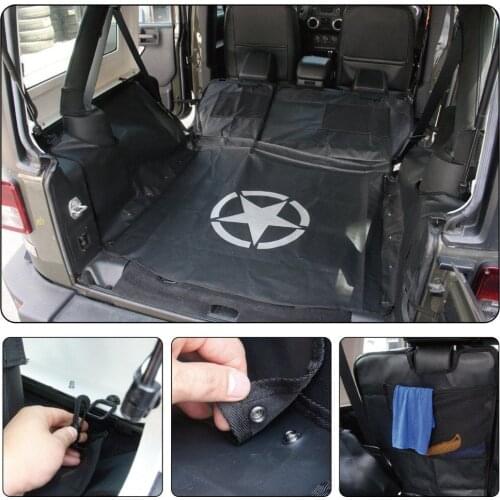 Chuang Qian Rear Bench Floor Safety Mat Storage Cargo Liners Outdoor Dog Cat Safety Mat for Jeep Wrangler JL 2018-2019 4 door