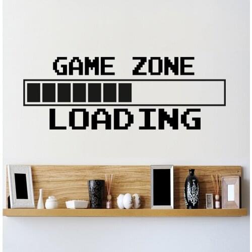 Loading Game Decal vinyl Game Zone home decoration Gamer Room Art design wall sticker Nintendo Game house decor