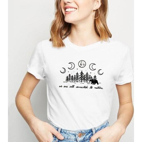 We Are Collection To Nature Tumblr Grunge Style Tshirts Women Summer Fashion Graphic Shirt Female Short Sleeve Tops Tee Clothes