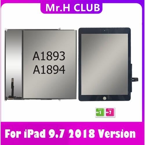 LCD Screen Panel For Apple iPad 9.7 2018 Version A1893 A1954 For iPad 2017 A1822 A1823 For iPad 6 6th Gen LCD Assembly Tested
