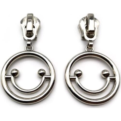 20pcs/lot, 5# 8# Metal Zipper Slider with Smile Face Zipper Pull Zip Repair Kit for Zip