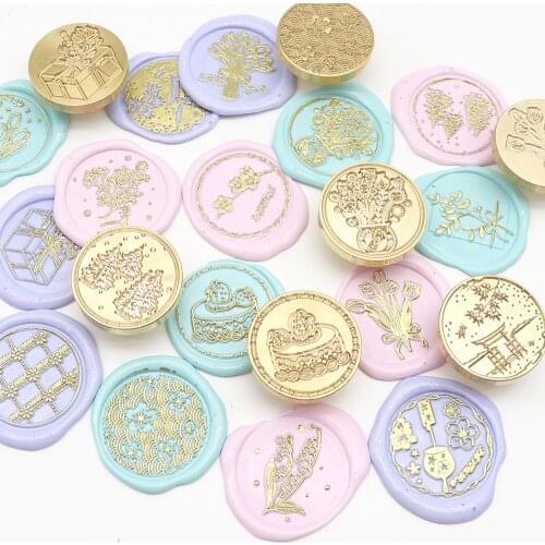 30MM Wax Seal Stamp Flower Tulip Sealing Wax Stamp Head For Scrapbooking Envelopes Wedding Invitations Gift Packaging