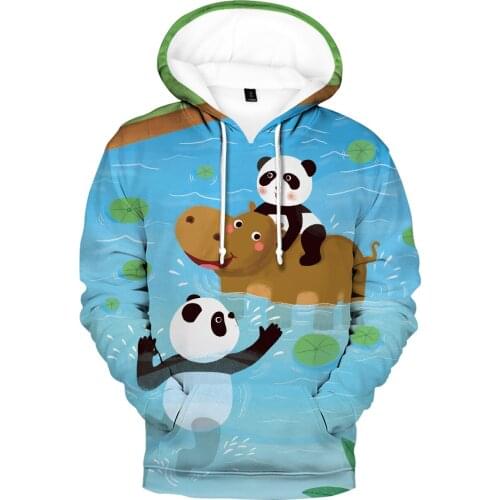 Brand Design Printed Cute Panda 3D Hoodies Sweatshirts Hot Sale China National Treasure Panda Tops Fashion Men Women Kids Hoodie