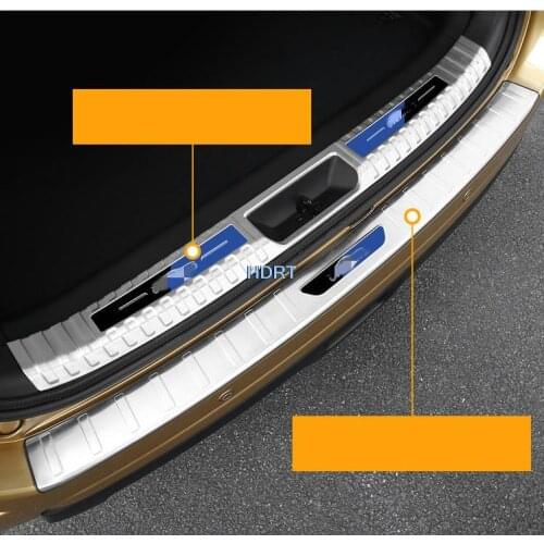 Car accessories For BMW X2 2018 2019 2020 Black Titanium 2pcs Rear Inner Trunk Boot Bumper Guard Plate Protector Molding Trim