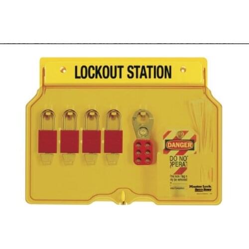 Free delivery , 5pcs/lot Lockout Station with Cover Includes 4 padlocks Lockout Station lockout board lock station board