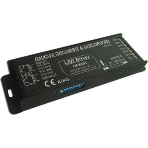 Free Shipping RGBW DMX decoder & driver, Constant Current 350mA , 4 channels/12V-48V/64W pn:DE8051