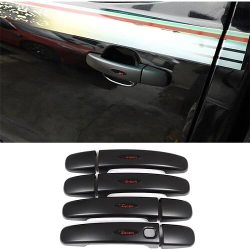 ABS Black Car Door Outer Handle Decorative Shell Protective Cover Decorative Sticker For Ford Ranger T6 T7 T8 Auto Parts