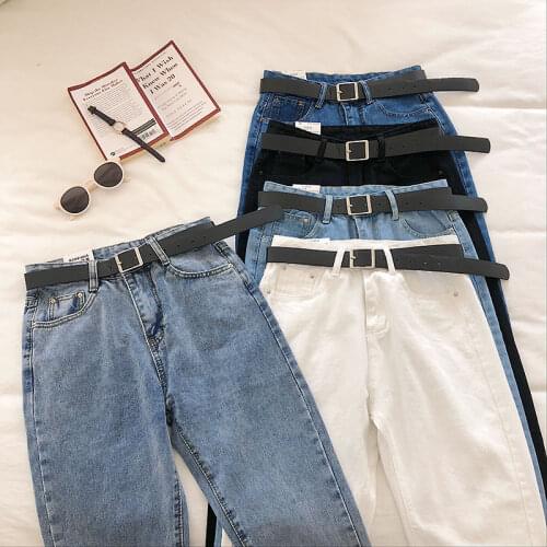 Denim Pants Pencil Autumn Korean Plus Size 2021 Vintage Women Streetwear High Waist Jeans Denim Trousers Stretch Elastic Spring