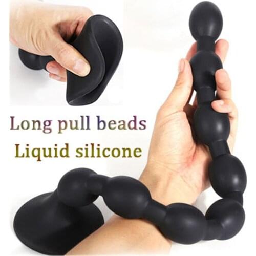 Silicone Long Anal Beads 8 Balls Deep Butt Plug Vagina Prostate Stimulation Expander Adult Anal Sex Toys For Men Women Couple