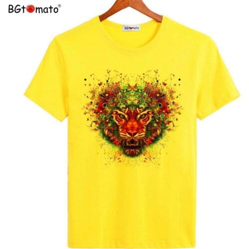 BGtomato tiger t shirt men super cool summer cartoon top tees Original brand comfortable clothes casual funny t shirts