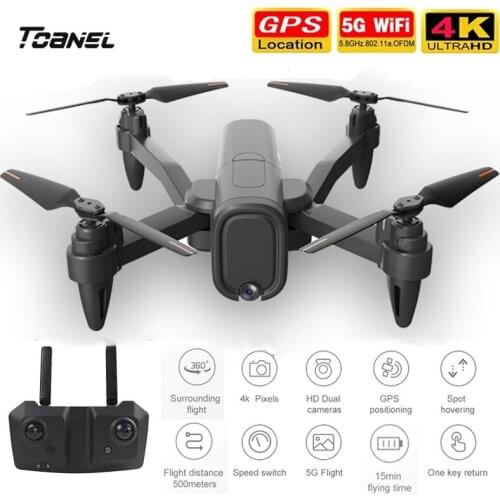 H6 Drone 4K RC Helicopter 5G GPS HD Dual Camera Foldable Height Keeping Drone WiFi FPV Real-Time Transmission RC Quadcopter Toy
