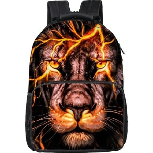 Cool 3D Animal Lion Wolf Backpack Boys Schoolbag Girls Bookbags Kids School Rucksack Casual Travel Mochila Childrens backpack