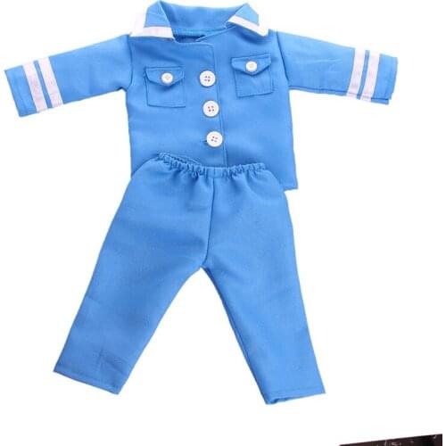 Doll Clothes Set Plaid Shirt With Jeans Fits 18 Inch American & Boy Dolls Logan Doll Outfits for Child Christmas Gift