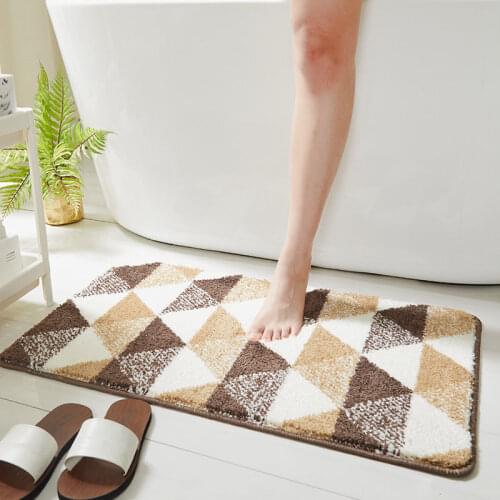 Nice Checkered Carpet Star Rugs Absorbent Striped Doormats Antiskid Bathroom Bedroom Living Room Rugs Home Deco