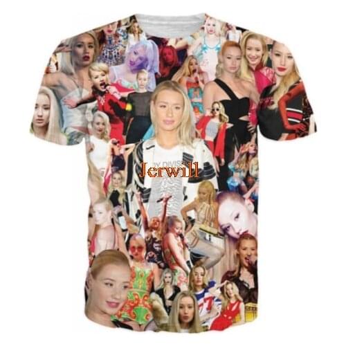 New Fashion Women Men Iggy Azalea Paparazzi Funny 3D Print T-Shirt