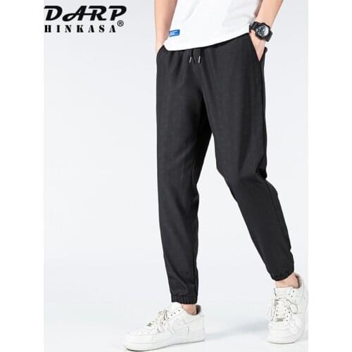 2021 Summer New Thin Black Sport Pants Men Quick Dry Breathable Training Running Pants Casual Fashion Jogging Men Pants