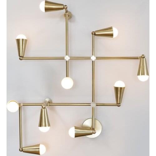 Modern magic beans DNA iron loft glass ceiling light bar coffee shop branches retro bedroon dining room ceiling lamp