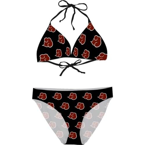 Women 2021 Exotic Japanese Anime R340 Bikinis Akatsuki (14) Women Swimsuit Mid Waist Swimwear Women Bathing Suit SwimSuit