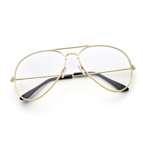 100pcs/Lot Oversized Alloy Frame Glasses Women Retro Eyeglasses Frame Metal Clear Lens Glasses Frame Eyewear Gafas De Marca