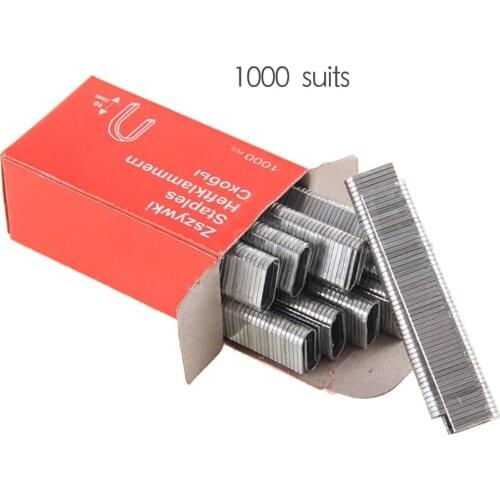 1000Pcs/pack U-Shaped Staples 1.2MM Thick Rustproof Nails For Framing Tacker Hand Staple Gun Accessories Carpenter Tool