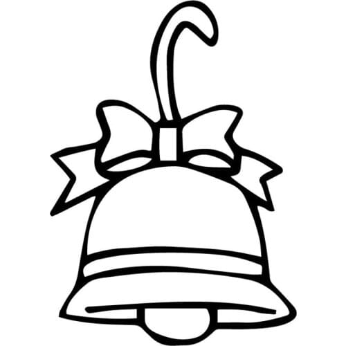 11X15.4CM Holiday Jingle Bell Window Decoration Decal Cartoon Car Stickers