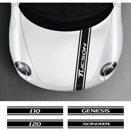 Car Hood Sticker For Hyundai AZERA GDI GENSIS i10 i20 i30 i40 IX20 IX35 SANTAFE SOLARIS SONATA Tucson Auto Tuning Accessories