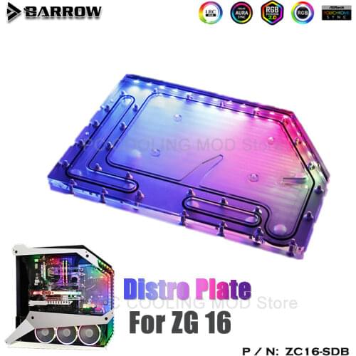 Barrow Distro plate for ZG 16 Dynamic Chassis, Waterway Board Deflector Water Cooling 5V/3pin MB SYNC ZC16-SDB