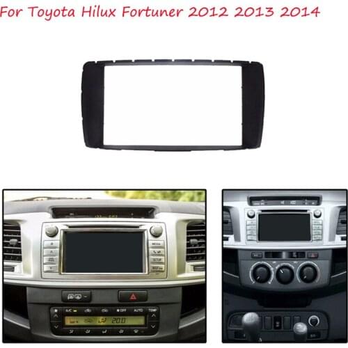 For Toyota Hilux Fortuner 2012 2013 2014 2 Din DVD Navigation Car Accessories Fascias Stereo Radio Panel Frame Cover